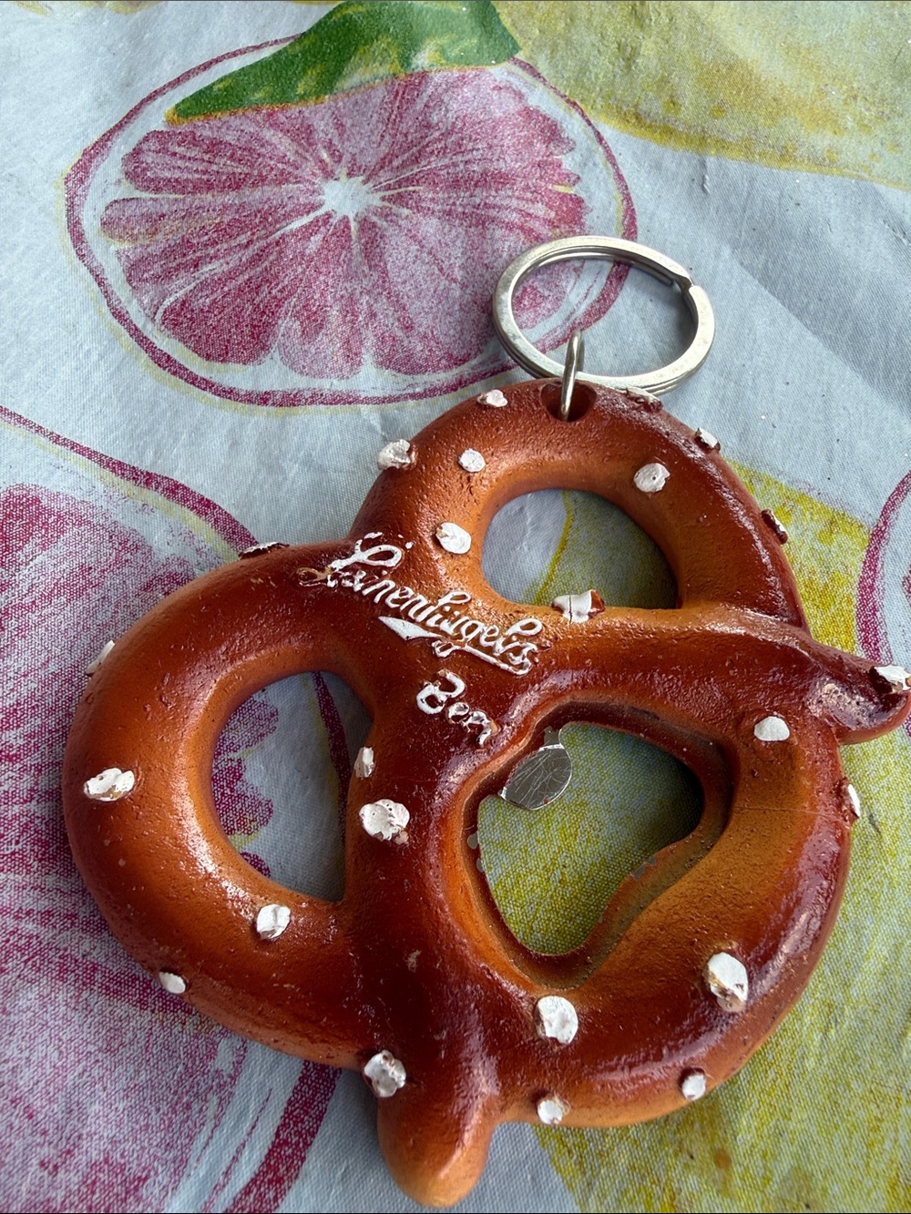 Leinenkugels beer Pretzel Keychain & bottle opener 3.5 x 3”